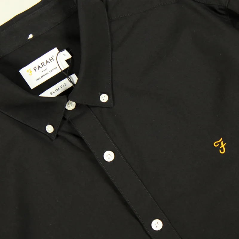 Farah Brewer LS Shirt - Black-1